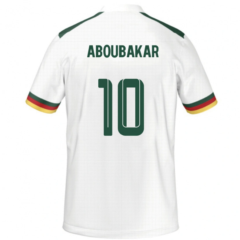 Danxen Femme Maillot Cameroun Vincent Aboubakar #10 Blanc Tenues Extérieur 24-26 T-Shirt