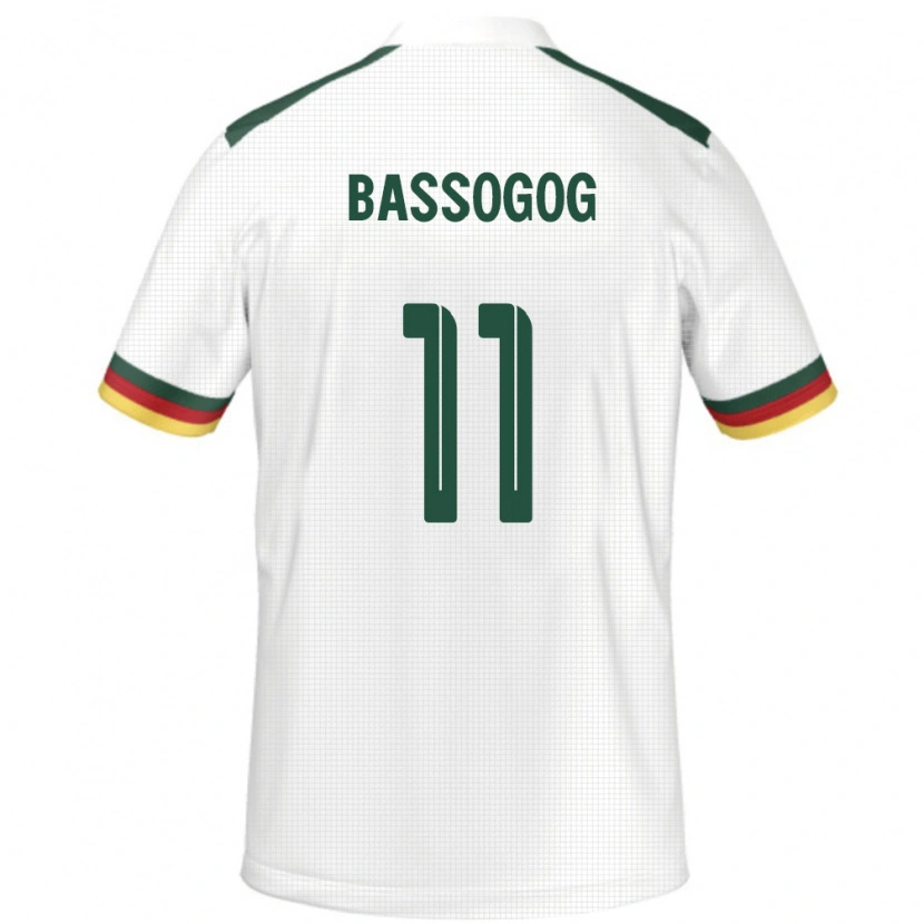 Danxen Femme Maillot Cameroun Christian Bassogog #11 Blanc Tenues Extérieur 24-26 T-Shirt