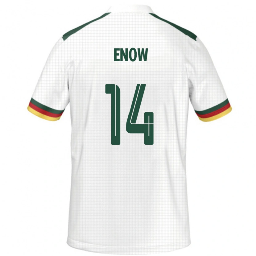 Danxen Femme Maillot Cameroun Boris Enow #14 Blanc Tenues Extérieur 24-26 T-Shirt