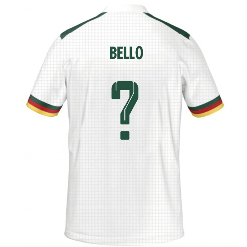 Danxen Femme Maillot Cameroun Karim Bello #0 Blanc Tenues Extérieur 24-26 T-Shirt