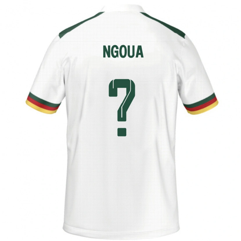 Danxen Femme Maillot Cameroun Boris Ngoua #0 Blanc Tenues Extérieur 24-26 T-Shirt