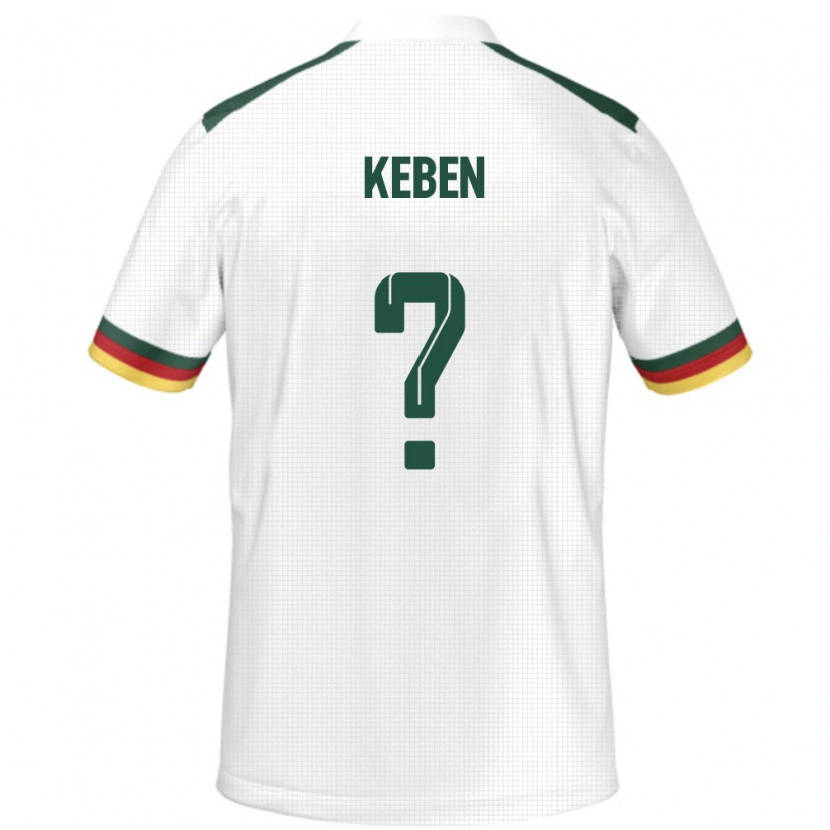 Danxen Femme Maillot Cameroun Kévin Keben #0 Blanc Tenues Extérieur 24-26 T-Shirt