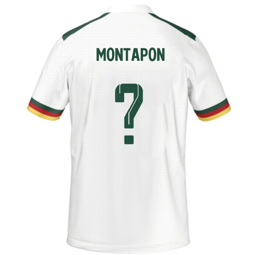 Danxen Femme Maillot Cameroun Fadil Montapon #0 Blanc Tenues Extérieur 24-26 T-Shirt