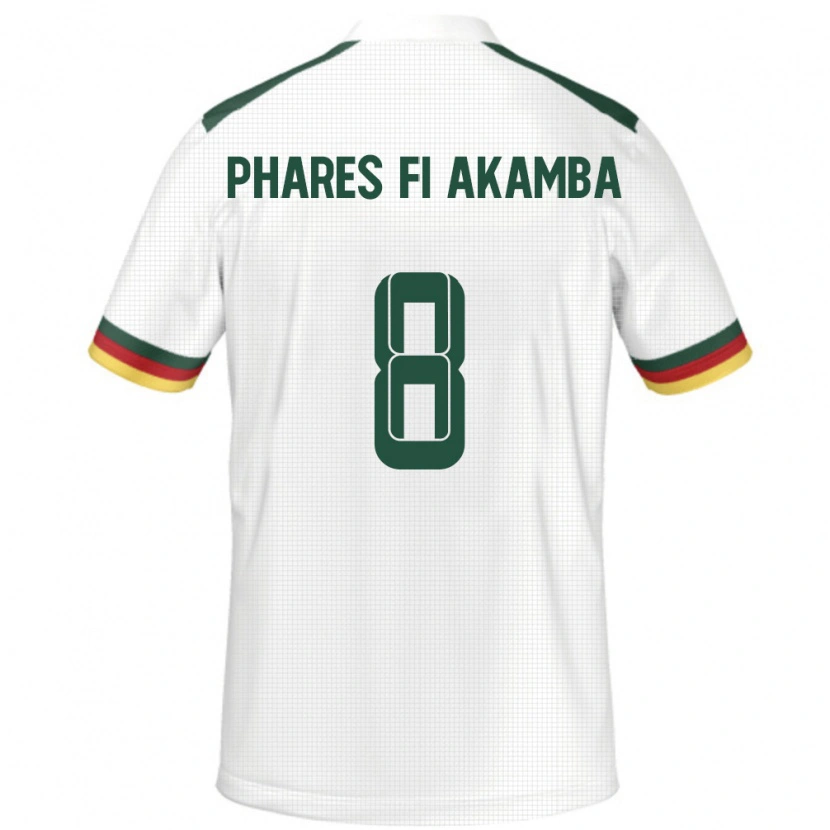 Danxen Femme Maillot Cameroun Collins Phares Fi Akamba #8 Blanc Tenues Extérieur 24-26 T-Shirt