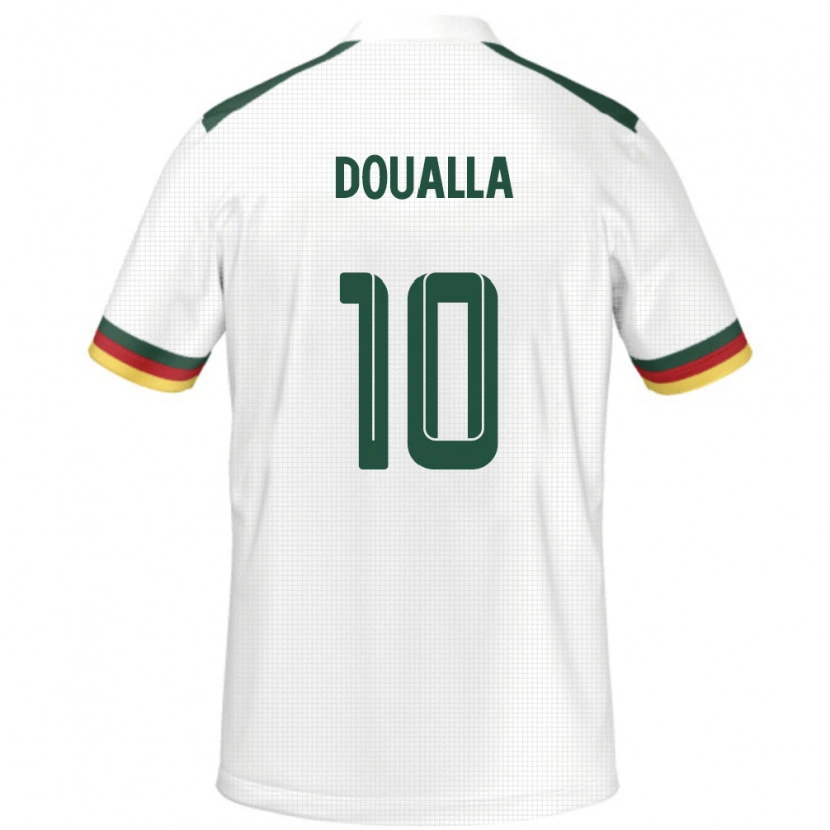 Danxen Femme Maillot Cameroun Nathan Doualla #10 Blanc Tenues Extérieur 24-26 T-Shirt