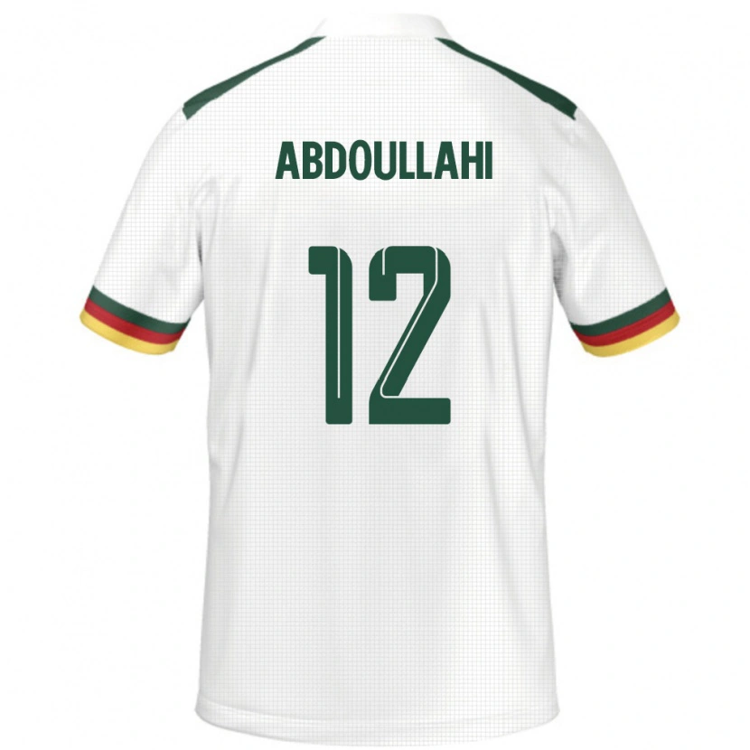 Danxen Femme Maillot Cameroun Tidjani Ahmadou Abdoullahi #12 Blanc Tenues Extérieur 24-26 T-Shirt