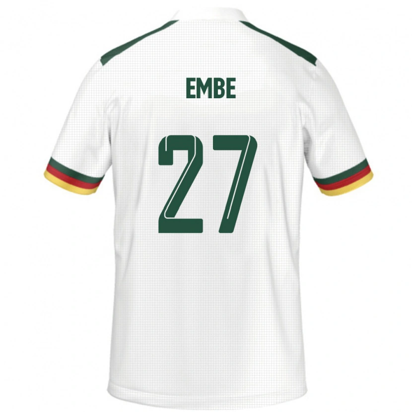 Danxen Femme Maillot Cameroun Eric Embe #27 Blanc Tenues Extérieur 24-26 T-Shirt