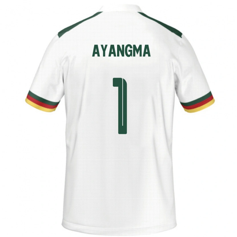 Danxen Femme Maillot Cameroun Pauline Ayangma #1 Blanc Tenues Extérieur 24-26 T-Shirt