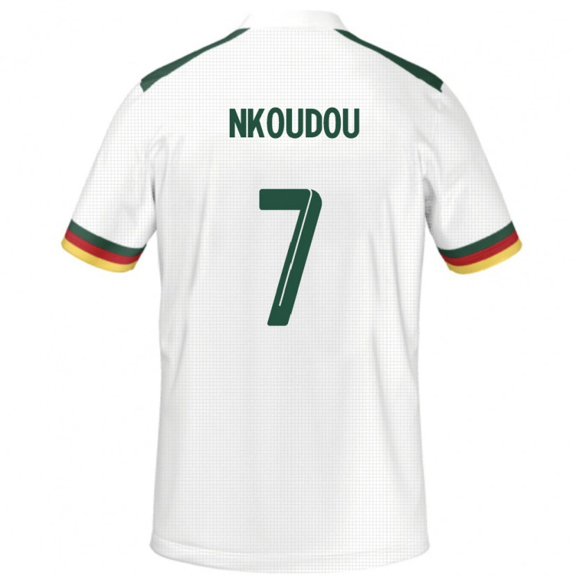 Danxen Femme Maillot Cameroun Georges-Kevin Nkoudou #7 Blanc Tenues Extérieur 24-26 T-Shirt
