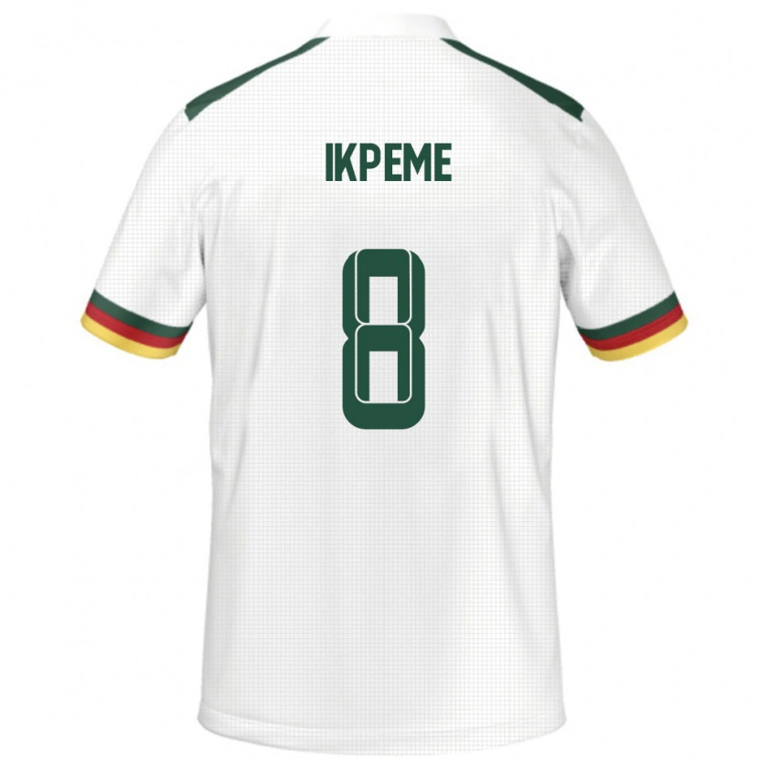 Danxen Femme Maillot Cameroun Stephan Ikpeme #8 Blanc Tenues Extérieur 24-26 T-Shirt