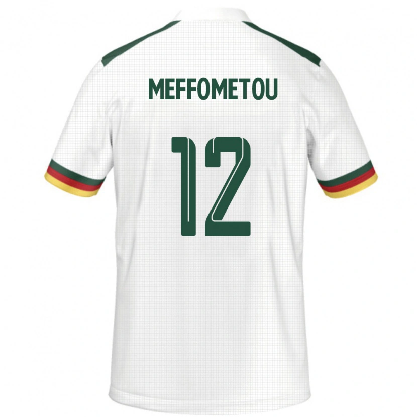 Danxen Femme Maillot Cameroun Falonne Meffometou #12 Blanc Tenues Extérieur 24-26 T-Shirt