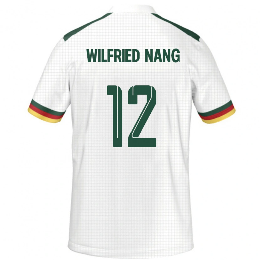 Danxen Femme Maillot Cameroun Toni Wilfried Nang #12 Blanc Tenues Extérieur 24-26 T-Shirt