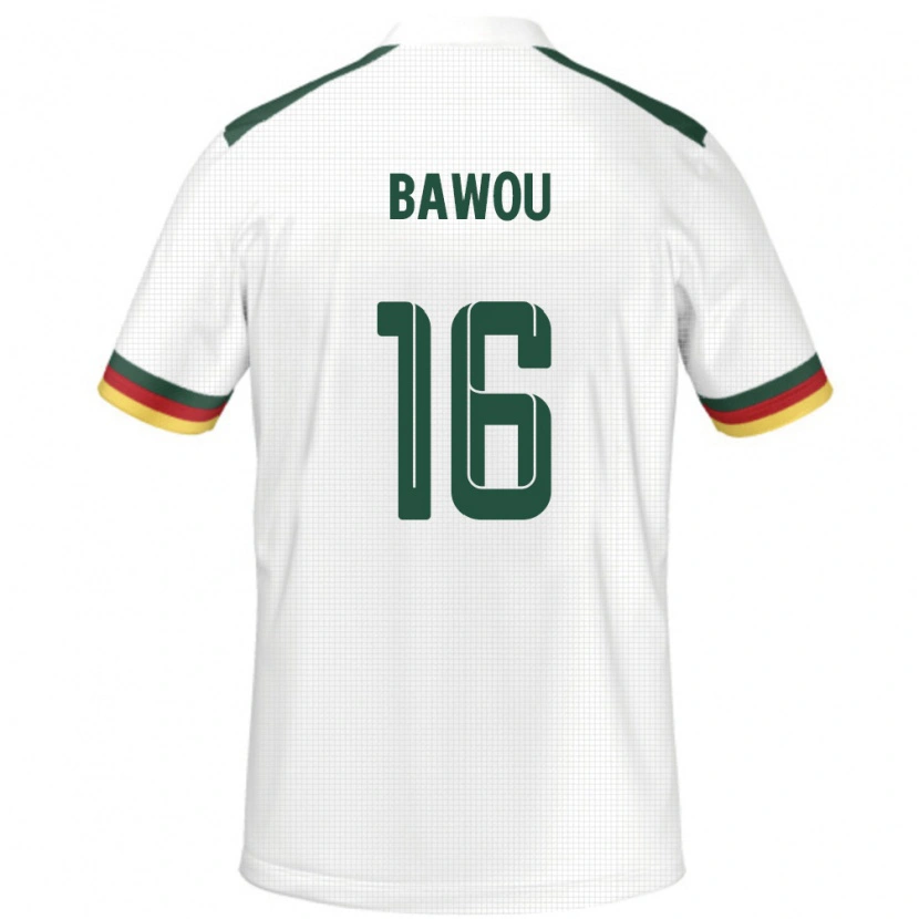 Danxen Femme Maillot Cameroun Ange Bawou #16 Blanc Tenues Extérieur 24-26 T-Shirt