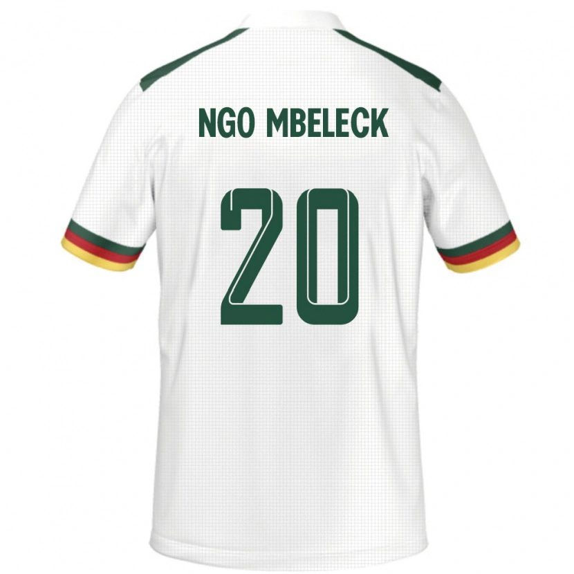 Danxen Femme Maillot Cameroun Genevieve Ngo Mbeleck #20 Blanc Tenues Extérieur 24-26 T-Shirt