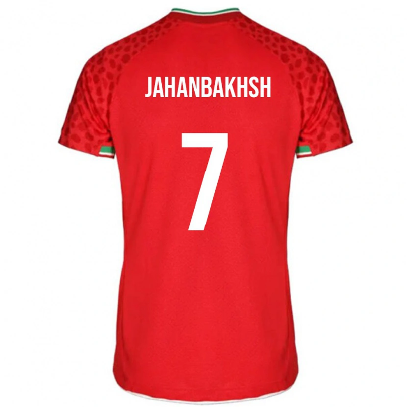 Danxen Femme Maillot Iran Alireza Jahanbakhsh #7 Rouge Tenues Extérieur 24-26 T-Shirt