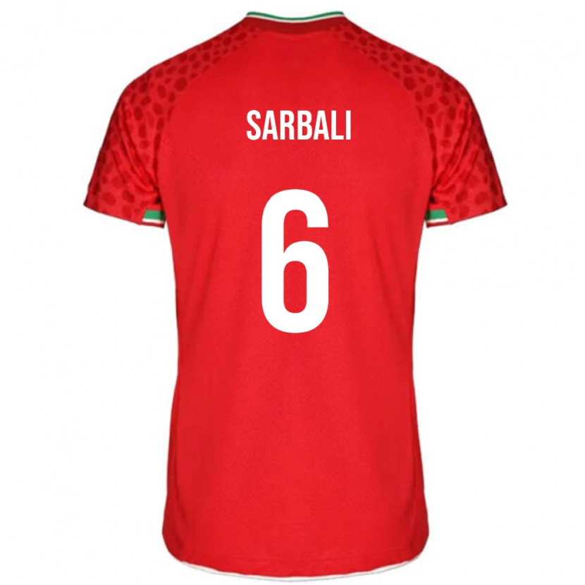 Danxen Femme Maillot Iran Zahra Sarbali #6 Rouge Tenues Extérieur 24-26 T-Shirt