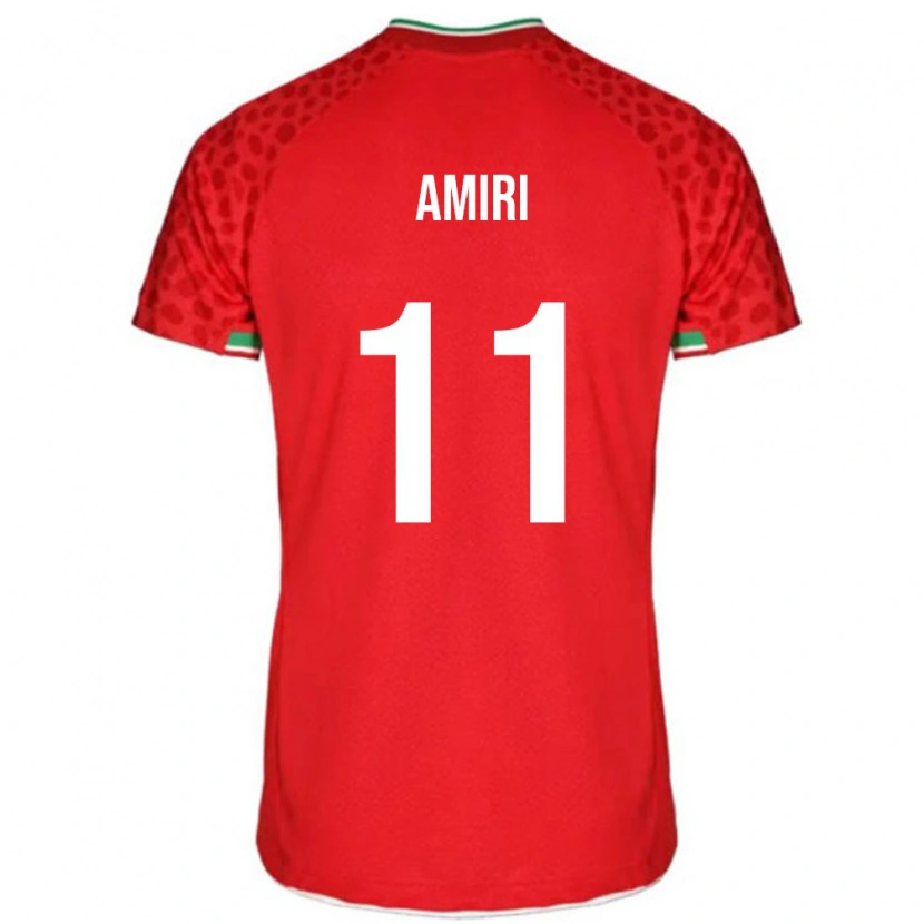 Danxen Femme Maillot Iran Vahid Amiri #11 Rouge Tenues Extérieur 24-26 T-Shirt