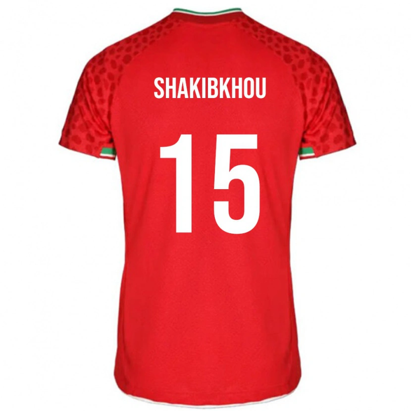 Danxen Femme Maillot Iran Mohammadreza Shakibkhou #15 Rouge Tenues Extérieur 24-26 T-Shirt