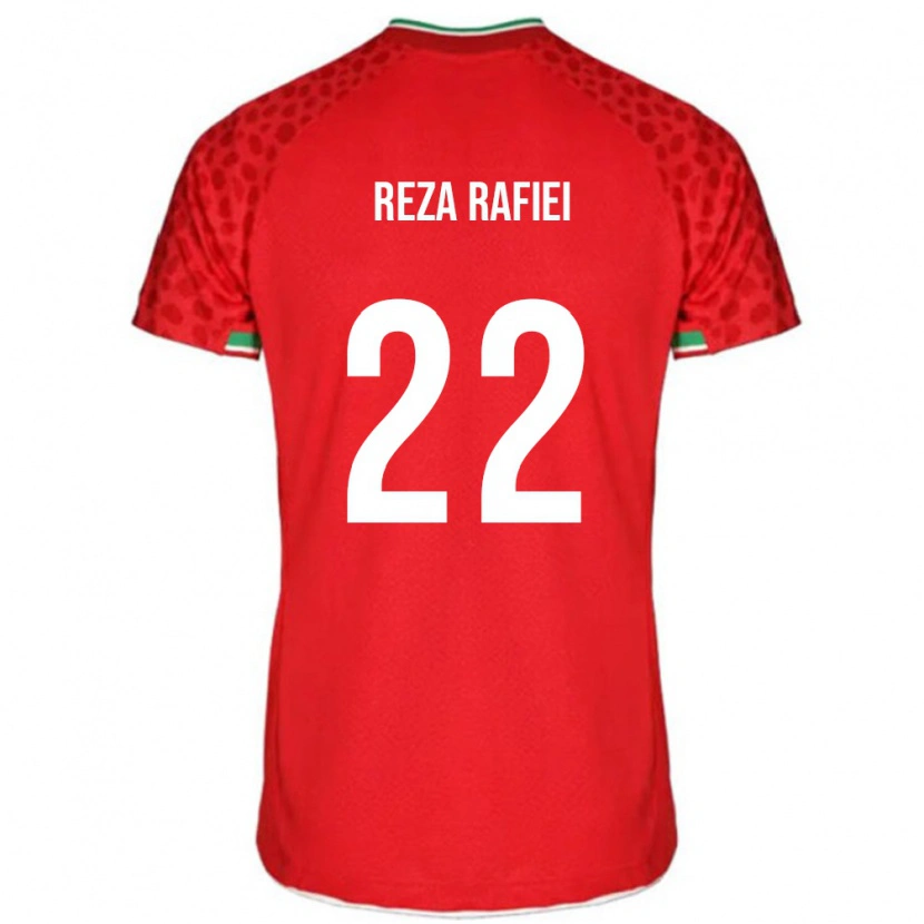 Danxen Femme Maillot Iran Amir Reza Rafiei #22 Rouge Tenues Extérieur 24-26 T-Shirt
