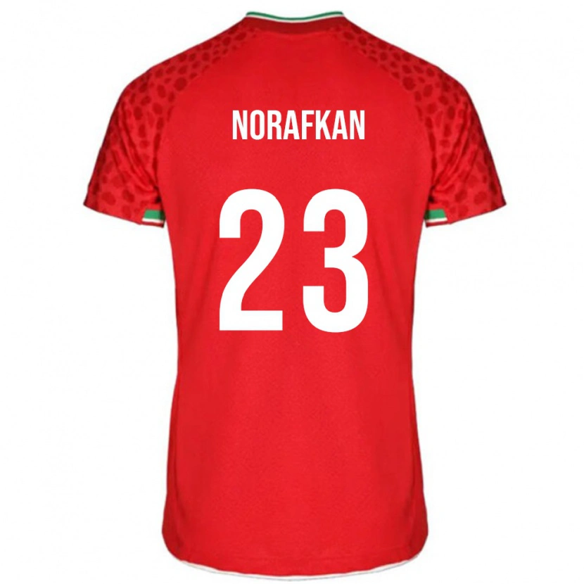 Danxen Femme Maillot Iran Omid Norafkan #23 Rouge Tenues Extérieur 24-26 T-Shirt