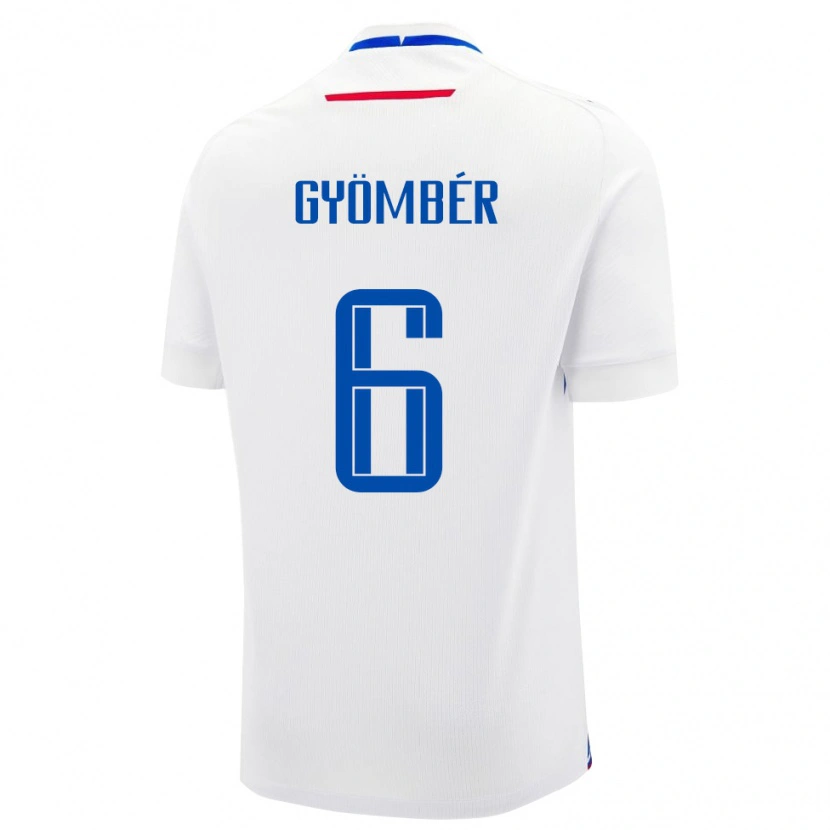Danxen Femme Maillot Slovaquie Norbert Gyömbér #6 Blanc Tenues Extérieur 24-26 T-Shirt
