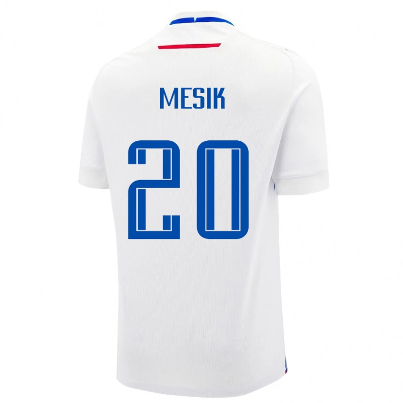 Danxen Femme Maillot Slovaquie Ivan Mesik #20 Blanc Tenues Extérieur 24-26 T-Shirt