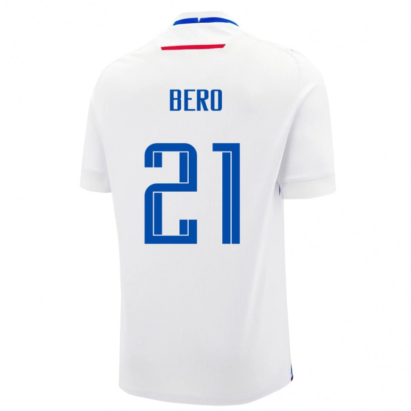 Danxen Femme Maillot Slovaquie Matus Bero #21 Blanc Tenues Extérieur 24-26 T-Shirt