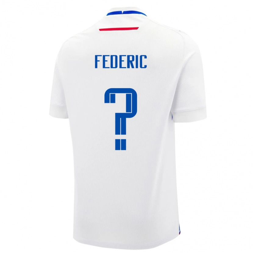 Danxen Femme Maillot Slovaquie Filip Federic #0 Blanc Tenues Extérieur 24-26 T-Shirt