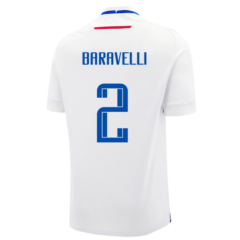 Danxen Femme Maillot Slovaquie Rocco Baravelli #2 Blanc Tenues Extérieur 24-26 T-Shirt
