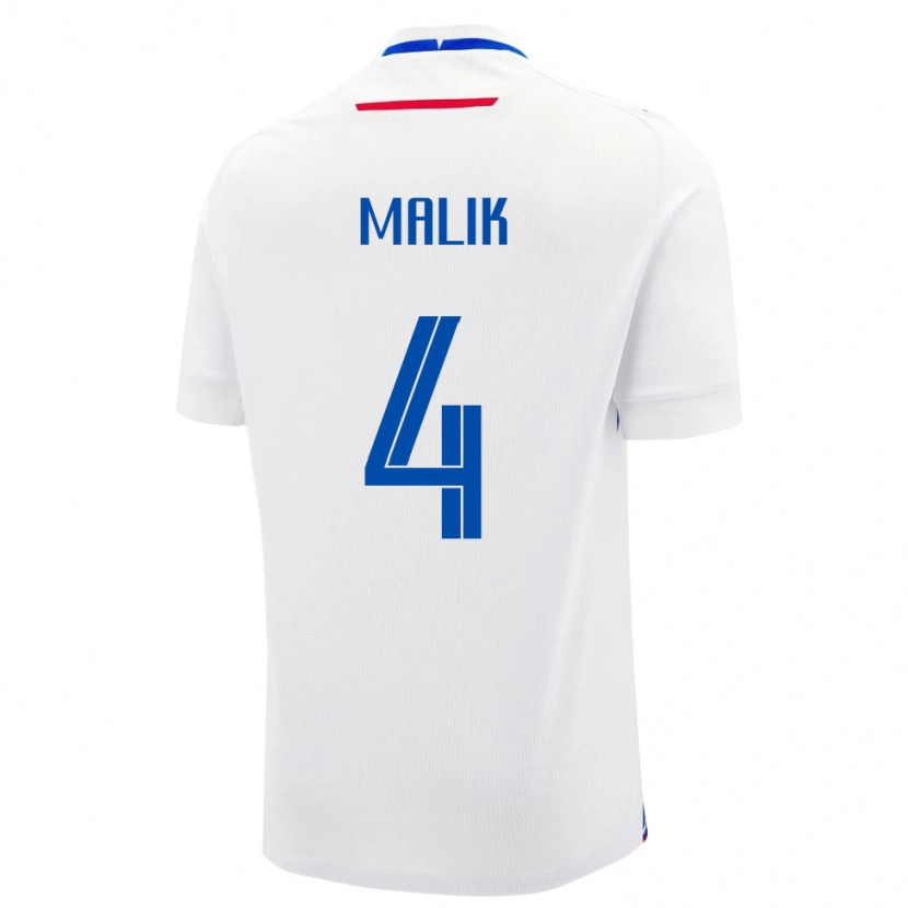 Danxen Femme Maillot Slovaquie Lukas Malik #4 Blanc Tenues Extérieur 24-26 T-Shirt