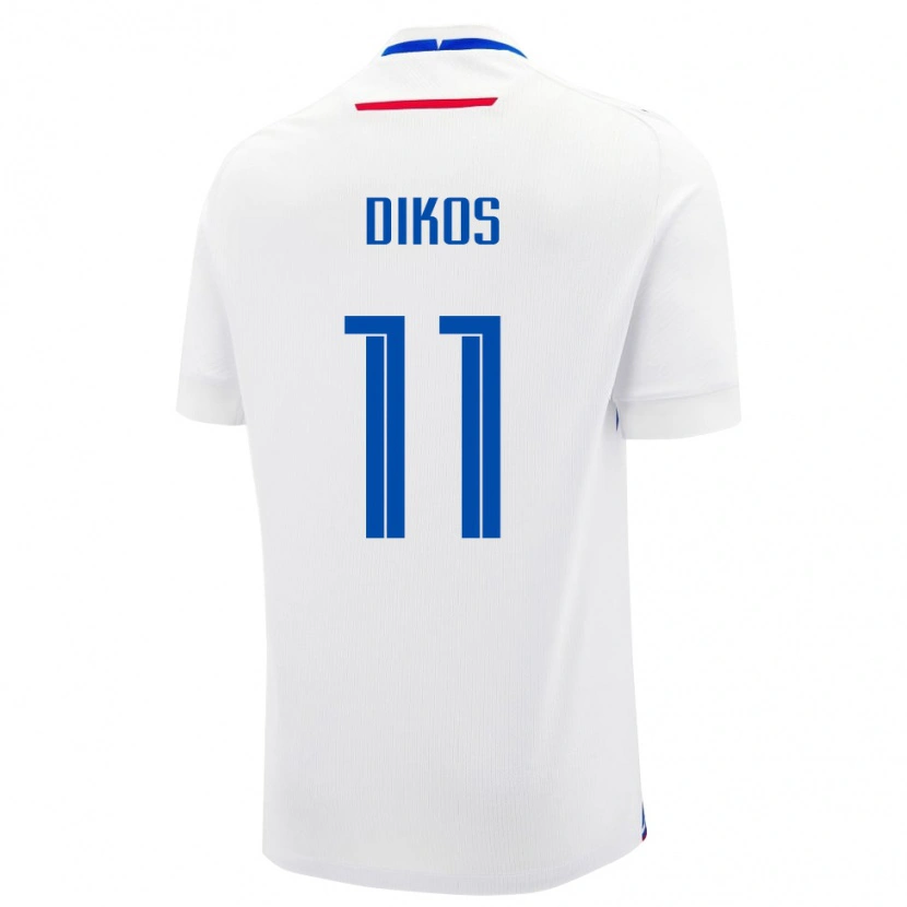 Danxen Femme Maillot Slovaquie Maximilian Dikos #11 Blanc Tenues Extérieur 24-26 T-Shirt