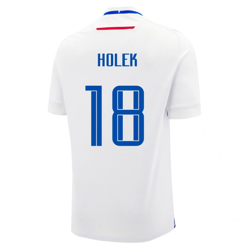 Danxen Femme Maillot Slovaquie Jakub Holek #18 Blanc Tenues Extérieur 24-26 T-Shirt