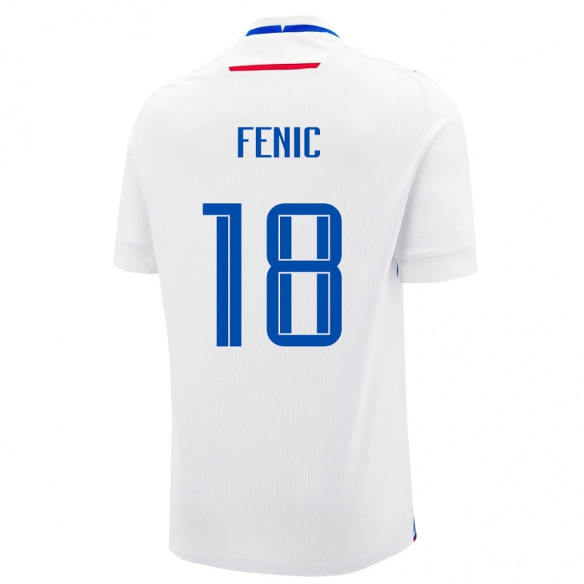 Danxen Femme Maillot Slovaquie Oliver Fenic #18 Blanc Tenues Extérieur 24-26 T-Shirt