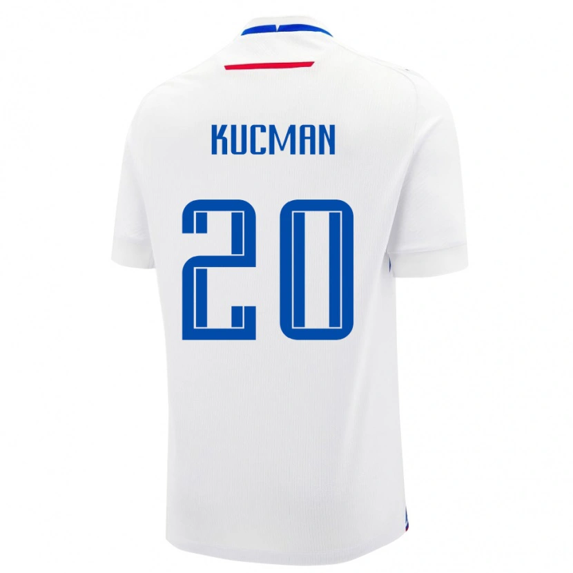 Danxen Femme Maillot Slovaquie Marcel Kucman #20 Blanc Tenues Extérieur 24-26 T-Shirt