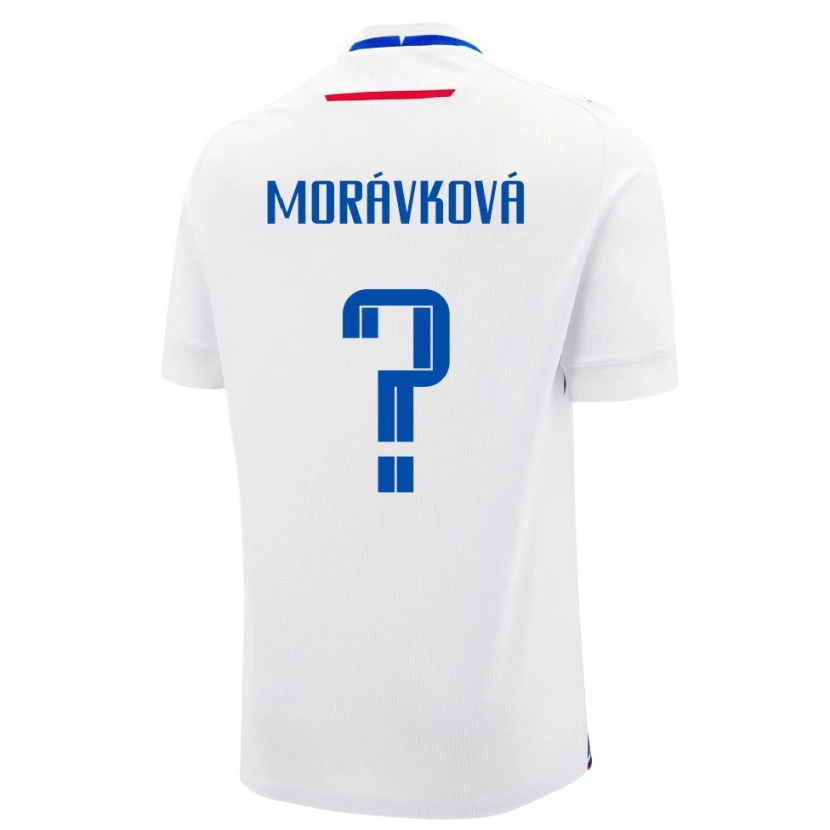 Danxen Femme Maillot Slovaquie Tamara Morávková #0 Blanc Tenues Extérieur 24-26 T-Shirt