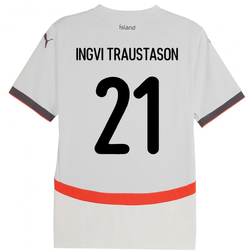 Danxen Femme Maillot Islande Arnór Ingvi Traustason #21 Blanc Tenues Extérieur 24-26 T-Shirt