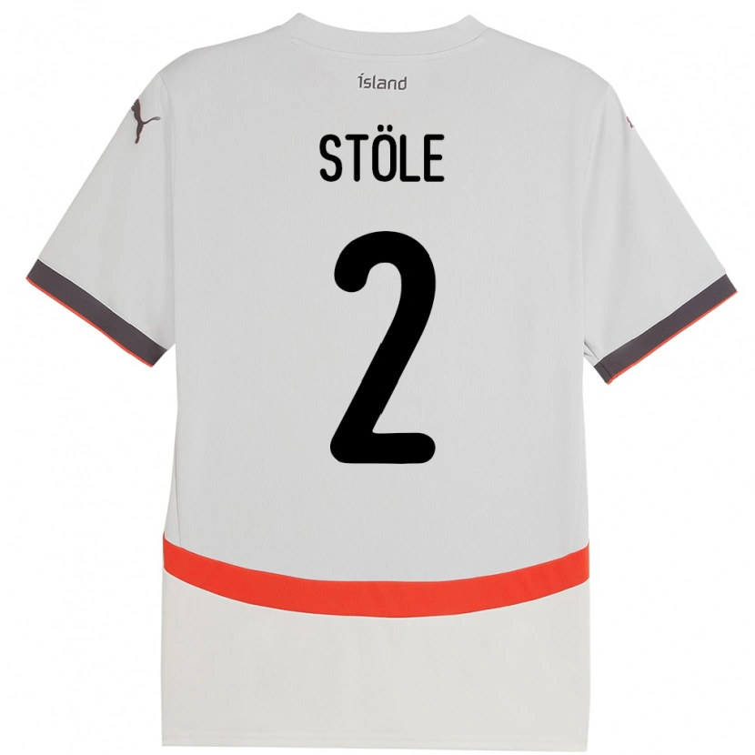 Danxen Femme Maillot Islande Ingimar Torbjörnsson Stöle #2 Blanc Tenues Extérieur 24-26 T-Shirt