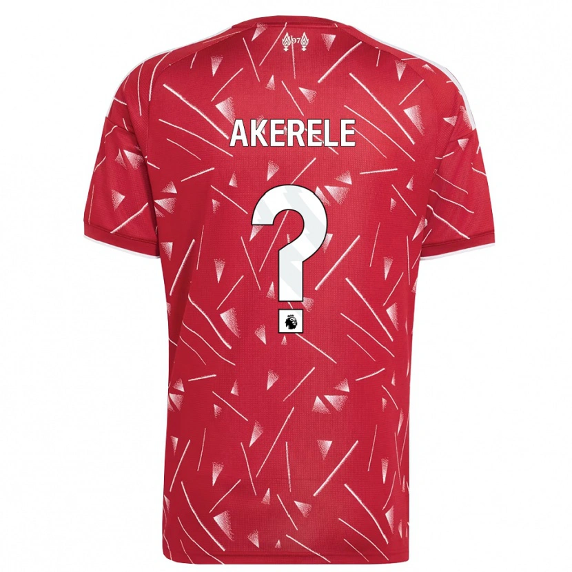Danxen Femme Maillot Kobi Akerele #0 Blanc Rouge Tenues Domicile 2026/27 T-Shirt