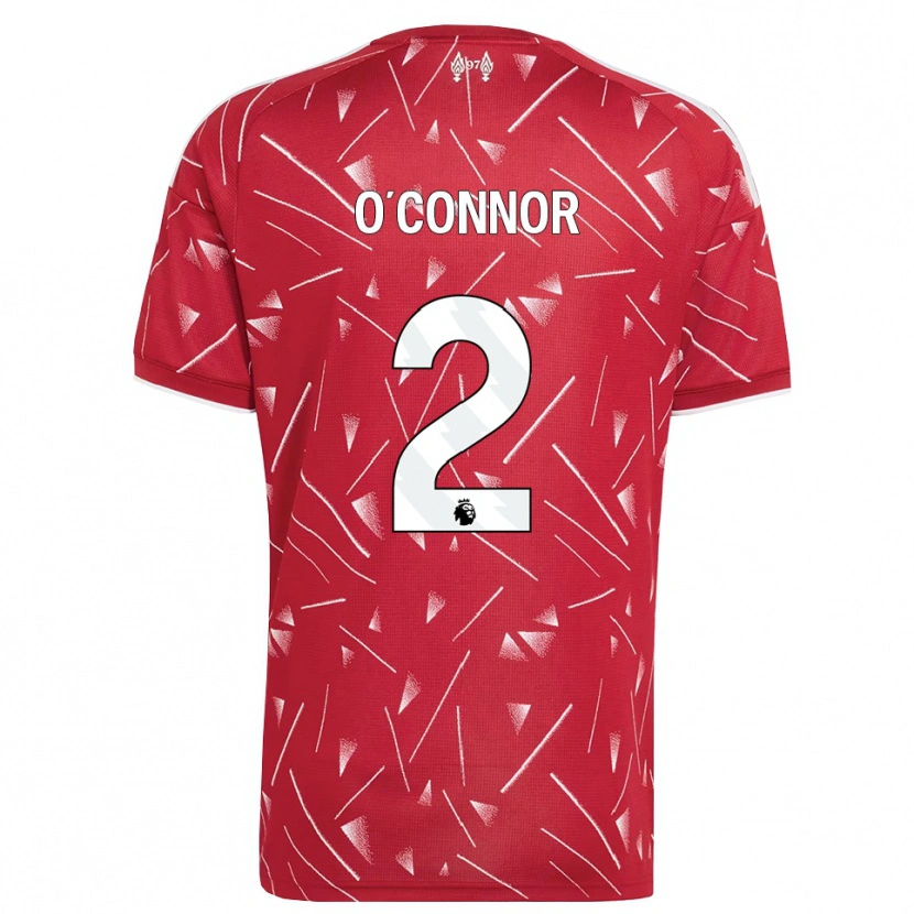 Danxen Femme Maillot Oliver O'connor #2 Blanc Rouge Tenues Domicile 2026/27 T-Shirt