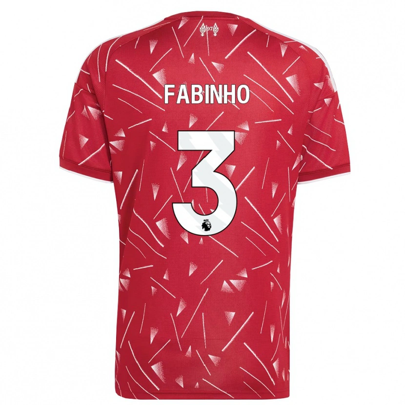 Danxen Femme Maillot Fabinho #3 Blanc Rouge Tenues Domicile 2026/27 T-Shirt