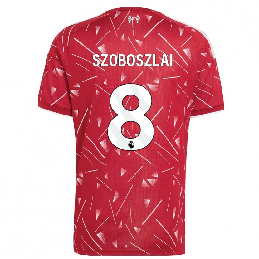Danxen Femme Maillot Dominik Szoboszlai #8 Blanc Rouge Tenues Domicile 2026/27 T-Shirt