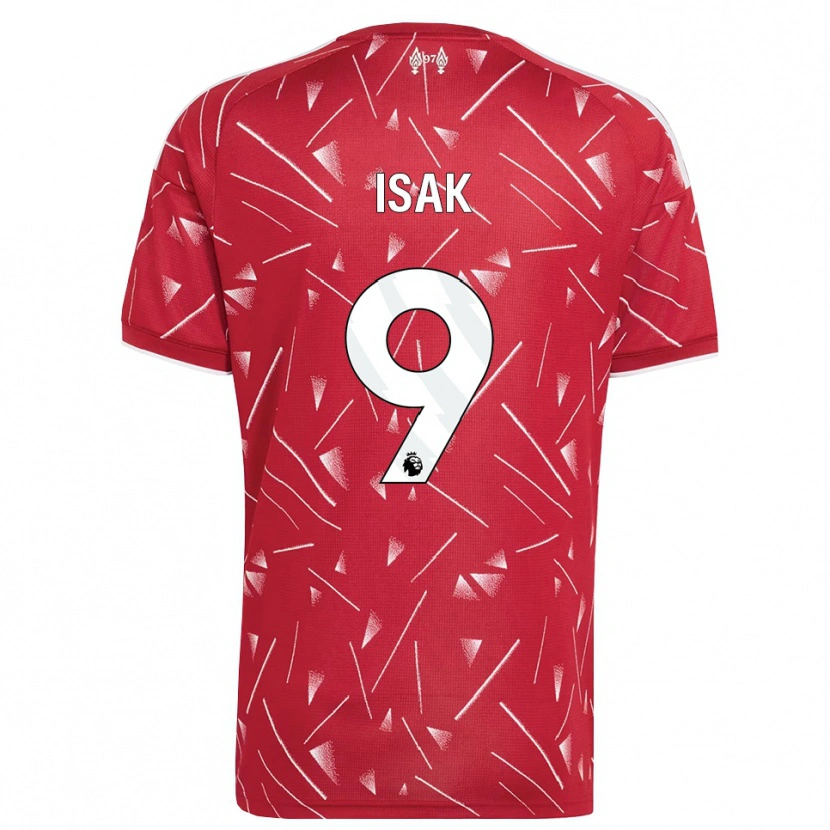Danxen Femme Maillot Alexander Isak #9 Blanc Rouge Tenues Domicile 2026/27 T-Shirt