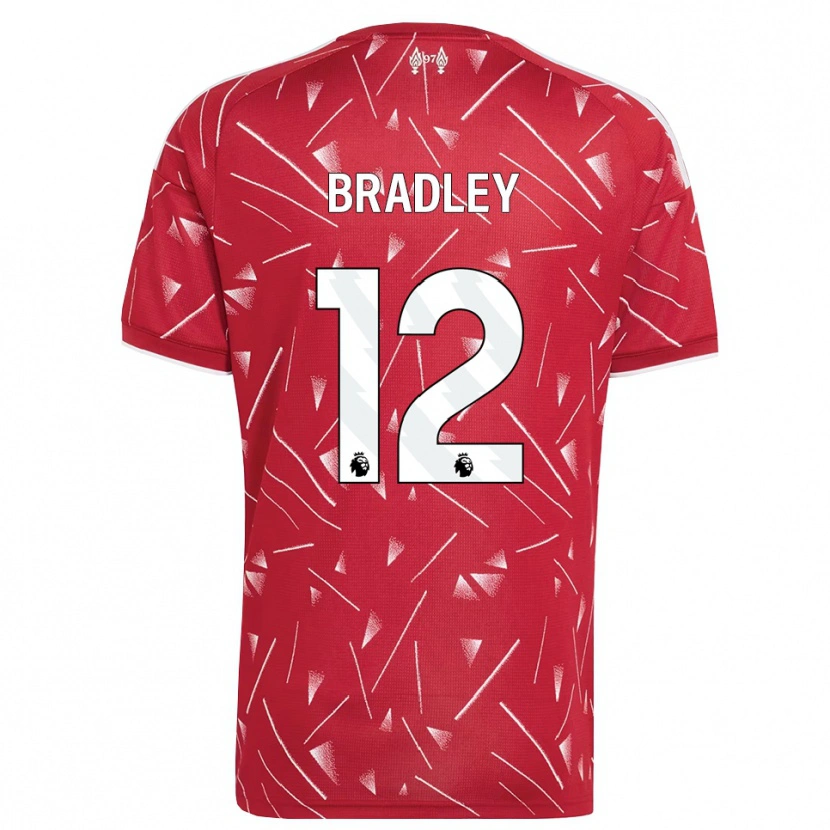 Danxen Femme Maillot Conor Bradley #12 Blanc Rouge Tenues Domicile 2026/27 T-Shirt