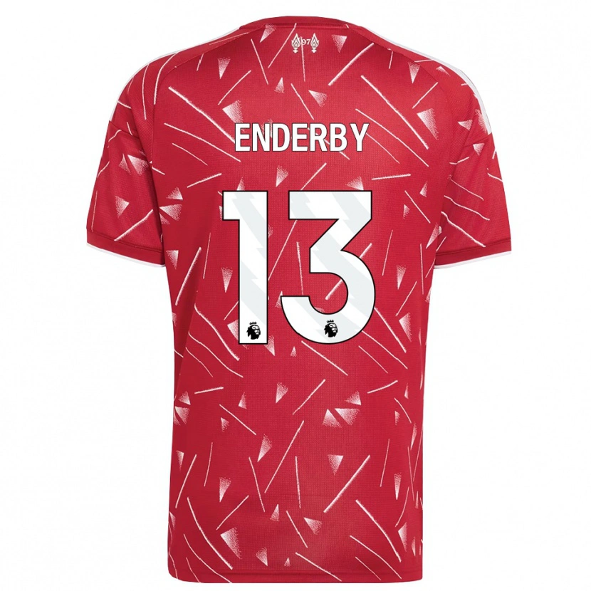 Danxen Femme Maillot Mia Enderby #13 Blanc Rouge Tenues Domicile 2026/27 T-Shirt