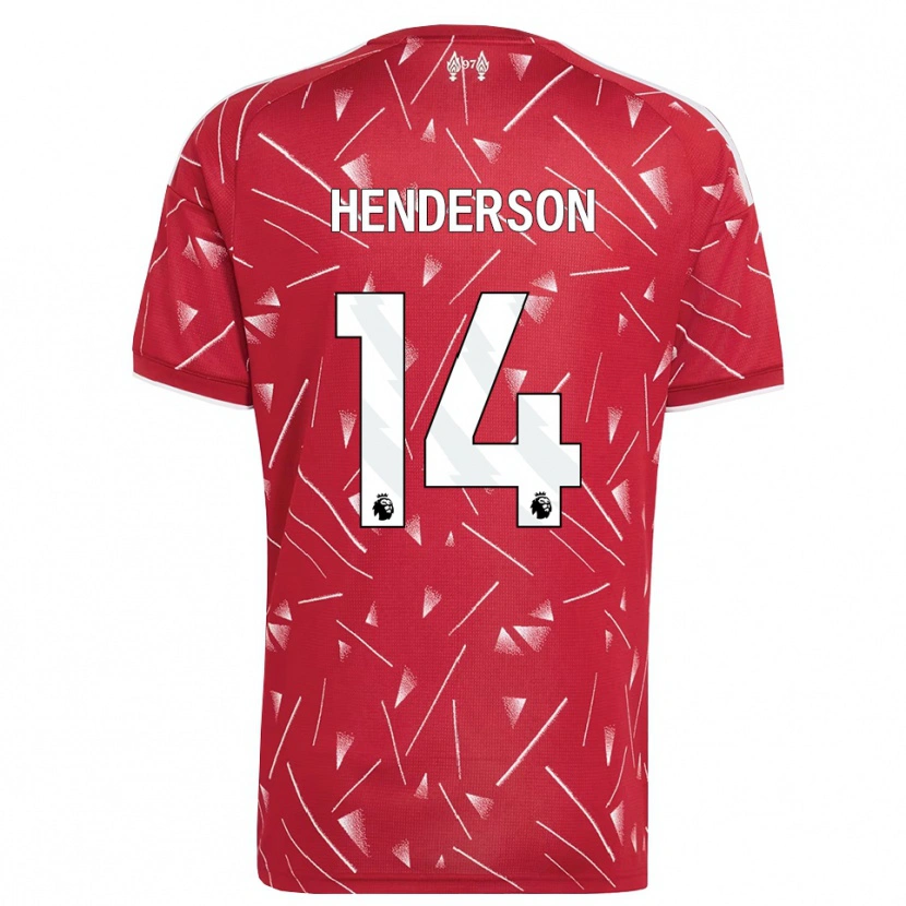 Danxen Femme Maillot Henderson #14 Blanc Rouge Tenues Domicile 2026/27 T-Shirt