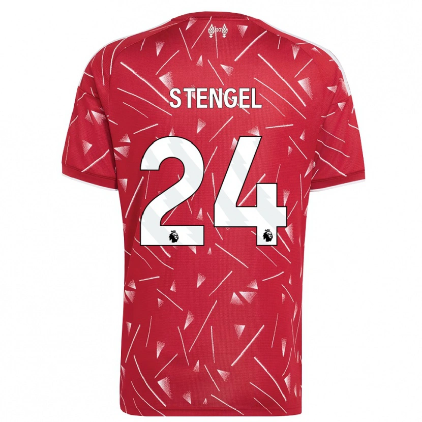 Danxen Femme Maillot Katie Stengel #24 Blanc Rouge Tenues Domicile 2026/27 T-Shirt