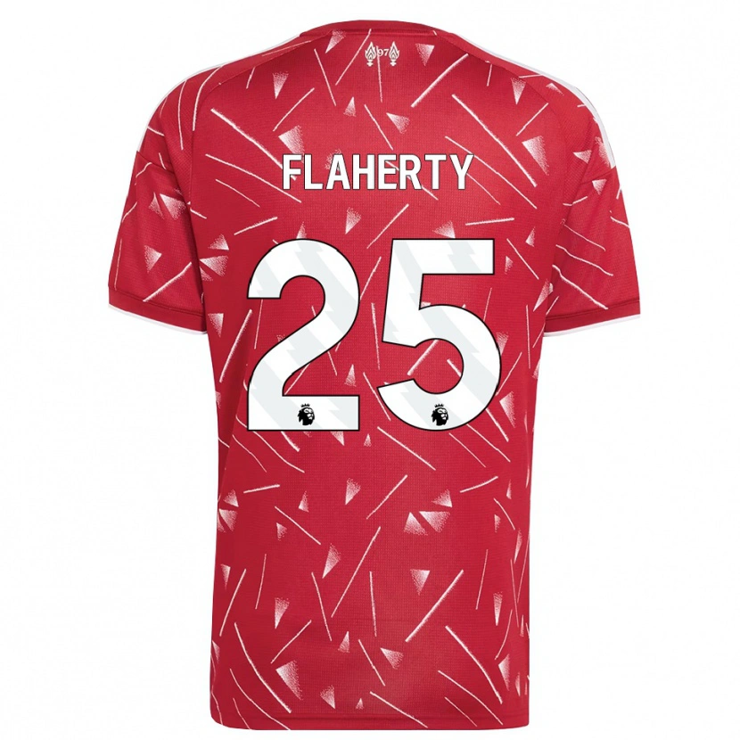 Danxen Femme Maillot Gilly Flaherty #25 Blanc Rouge Tenues Domicile 2026/27 T-Shirt