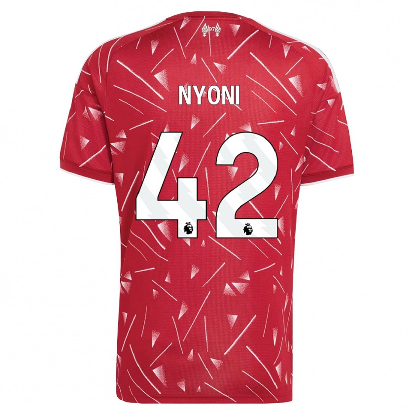Danxen Femme Maillot Trey Nyoni #42 Blanc Rouge Tenues Domicile 2026/27 T-Shirt