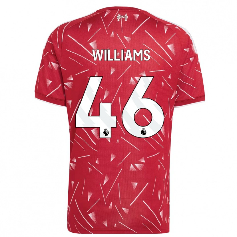Danxen Femme Maillot Rhys Williams #46 Blanc Rouge Tenues Domicile 2026/27 T-Shirt