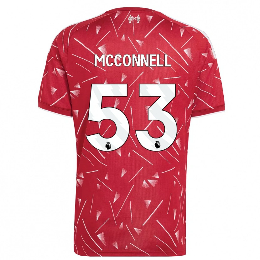 Danxen Femme Maillot James Mcconnell #53 Blanc Rouge Tenues Domicile 2026/27 T-Shirt